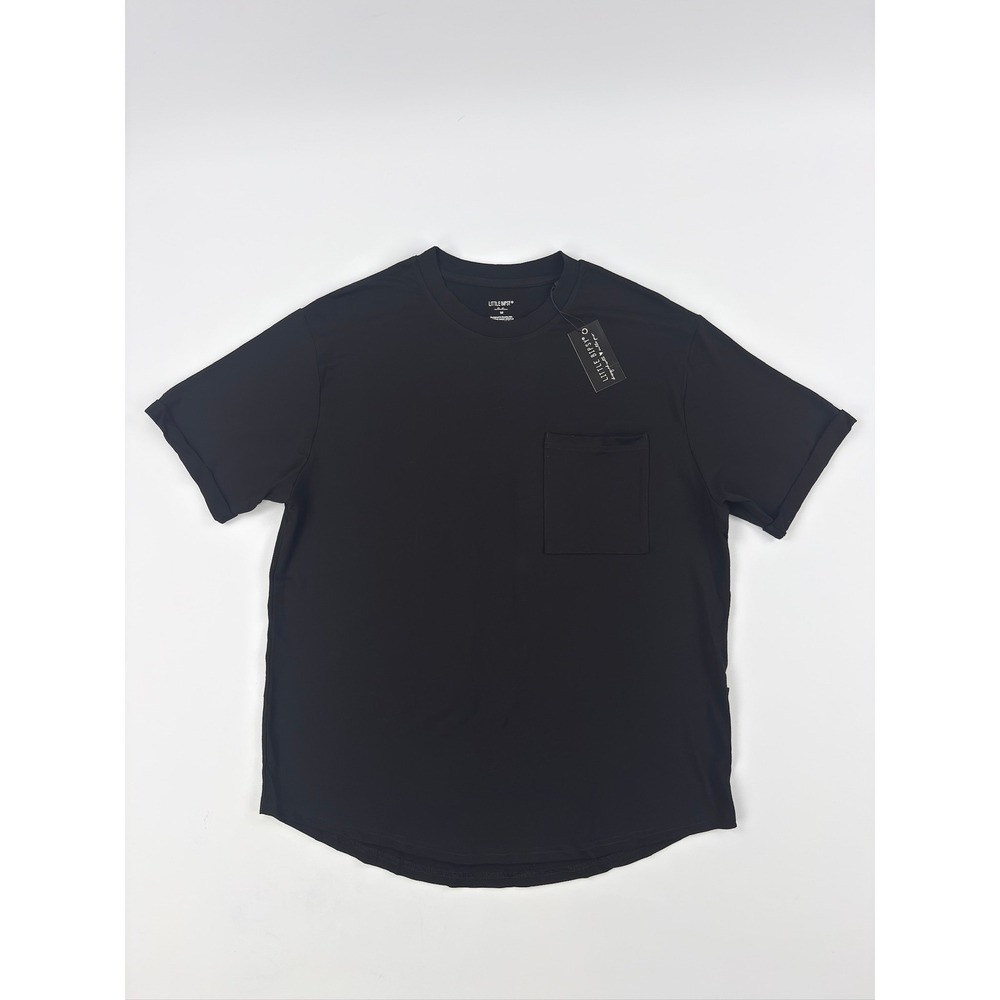 Little Bipsy Adult Bamboo Pocket Tee Black Medium New With‎ Tags